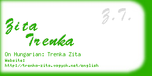 zita trenka business card